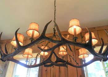 canoe antler chandelier